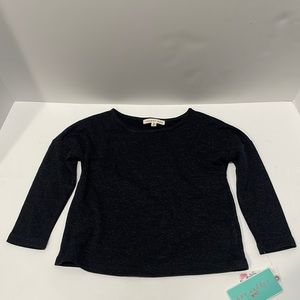 NWT Girls long sleeve black top 3T